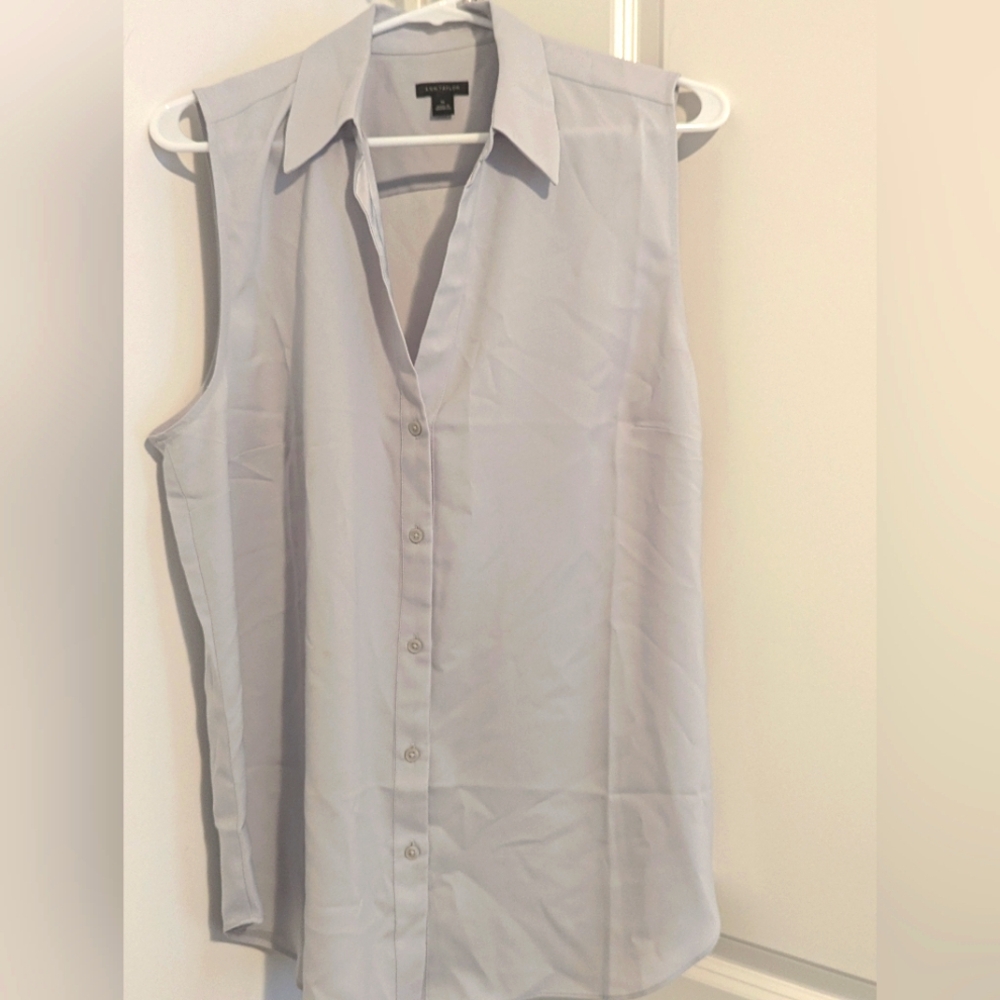 Loft gray sleeveless shell